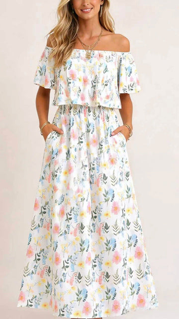 🌸 THE 3-IN-1 TRANSFORM DRESS: OFF-SHOULDER, ONE-SHOULDER, OR CLASSIC CREW — YOUR MOST VERSATILE SUMMER DRESS 🌸