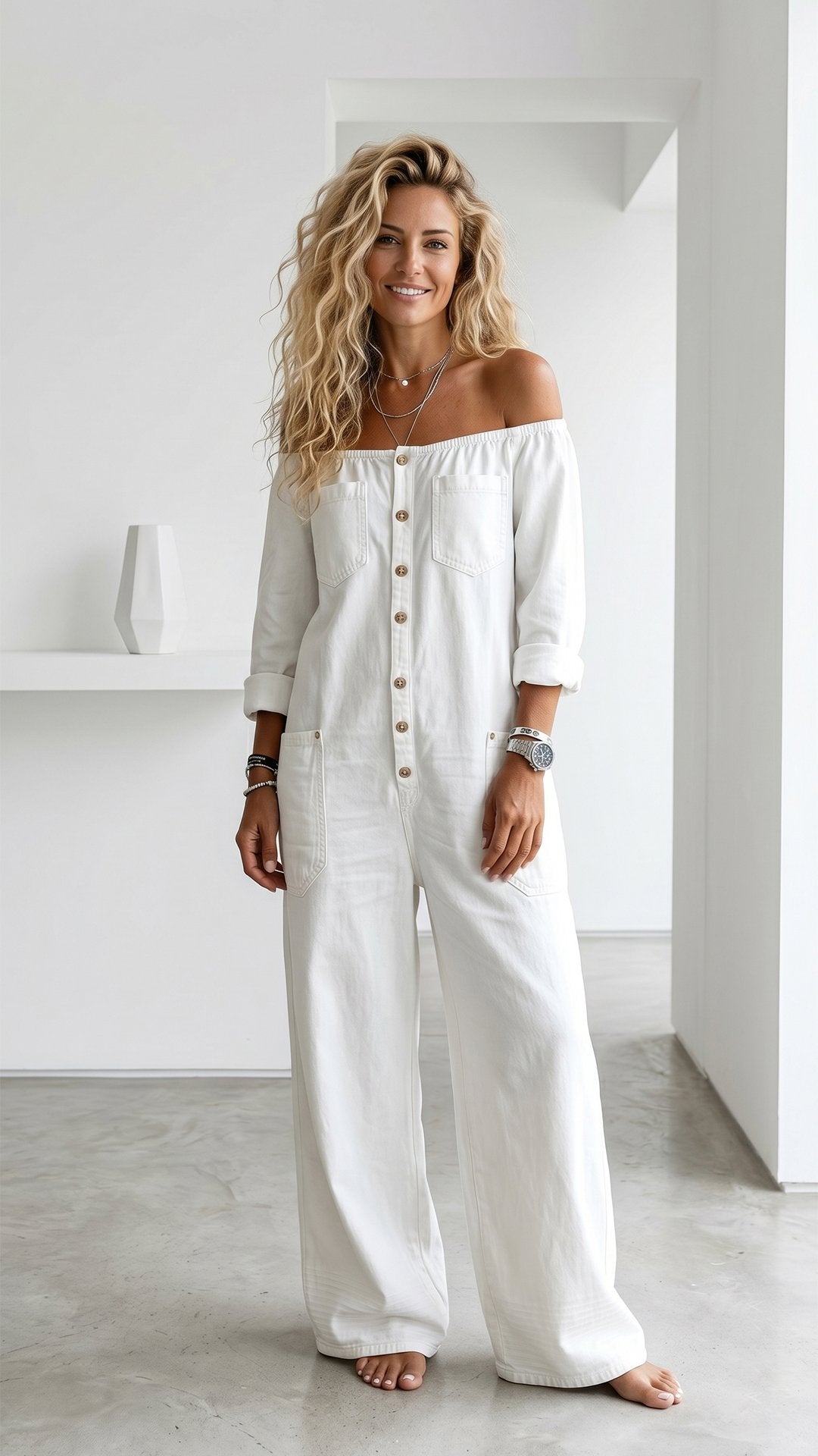 🤠 THE OFF-SHOULDER DENIM JUMPSUIT: VINTAGE WASH, RELAXED FIT, POCKETS FOR DAYS — YOUR NEW ONE-AND-DONE OUTFIT 🤠