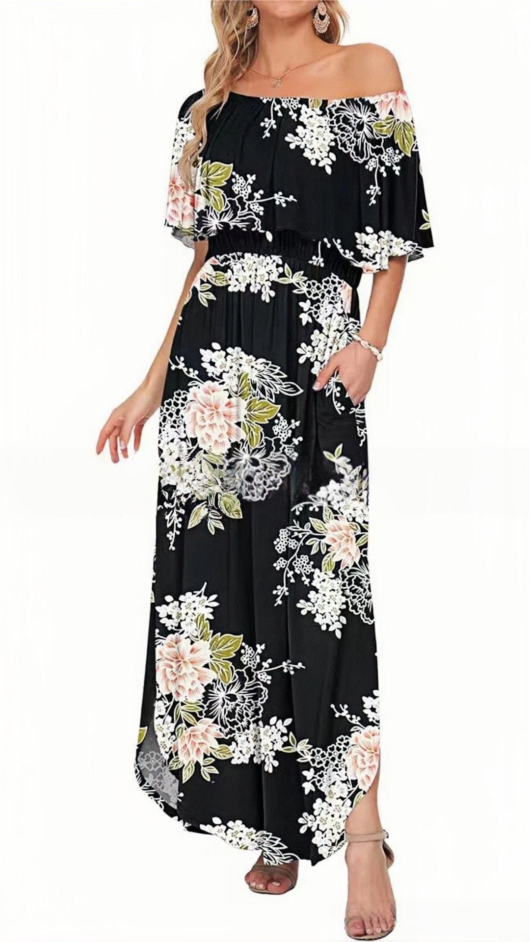 🌸 THE 3-IN-1 TRANSFORM DRESS: OFF-SHOULDER, ONE-SHOULDER, OR CLASSIC CREW — YOUR MOST VERSATILE SUMMER DRESS 🌸