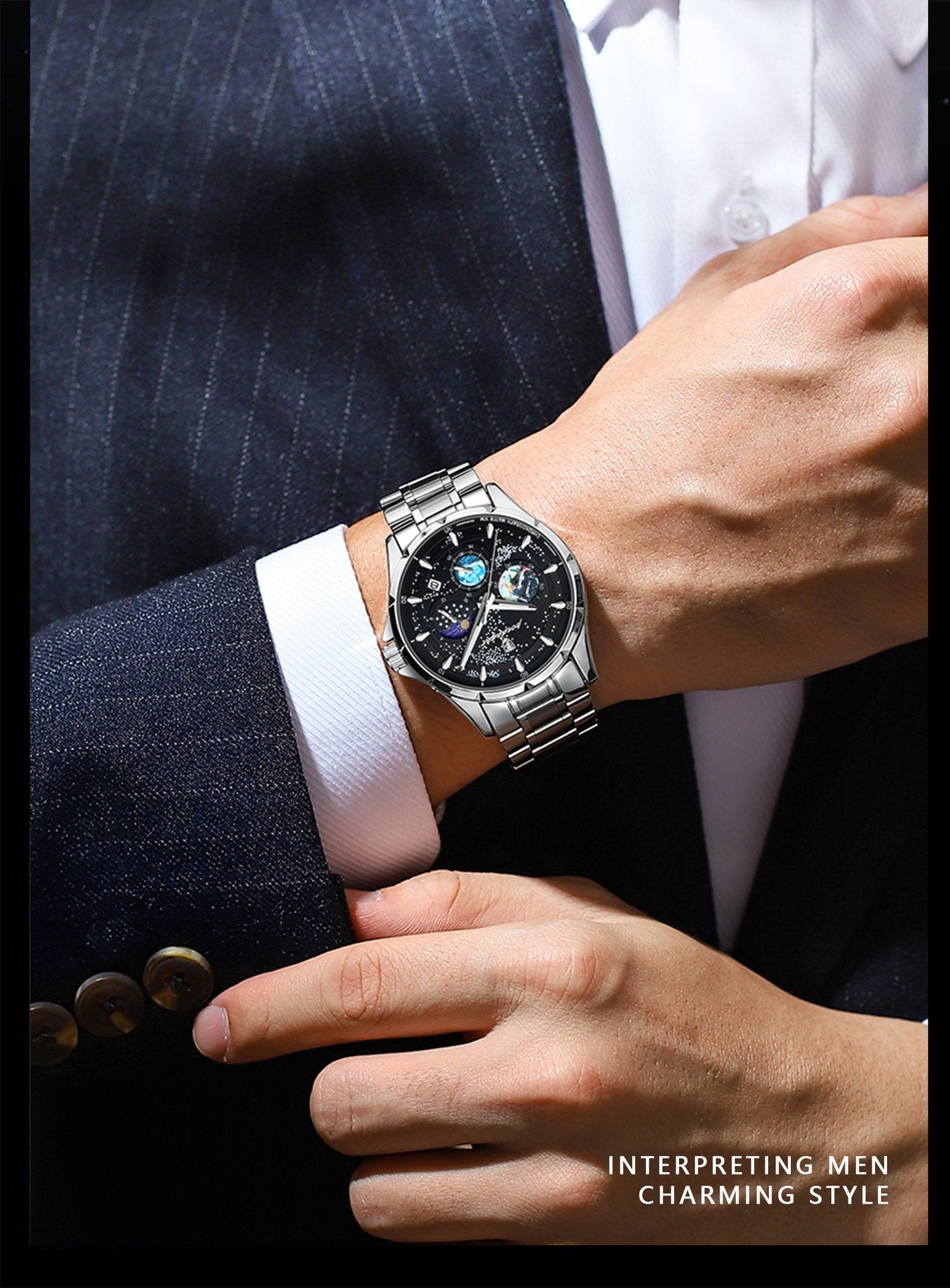 Starry Night Luminous Multifunctional Men's Quartz Watch
