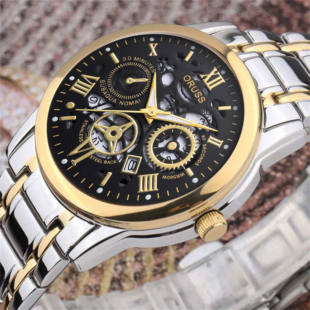 Swiss Water-Resistant Fully Automatic Quartz Watch for Men