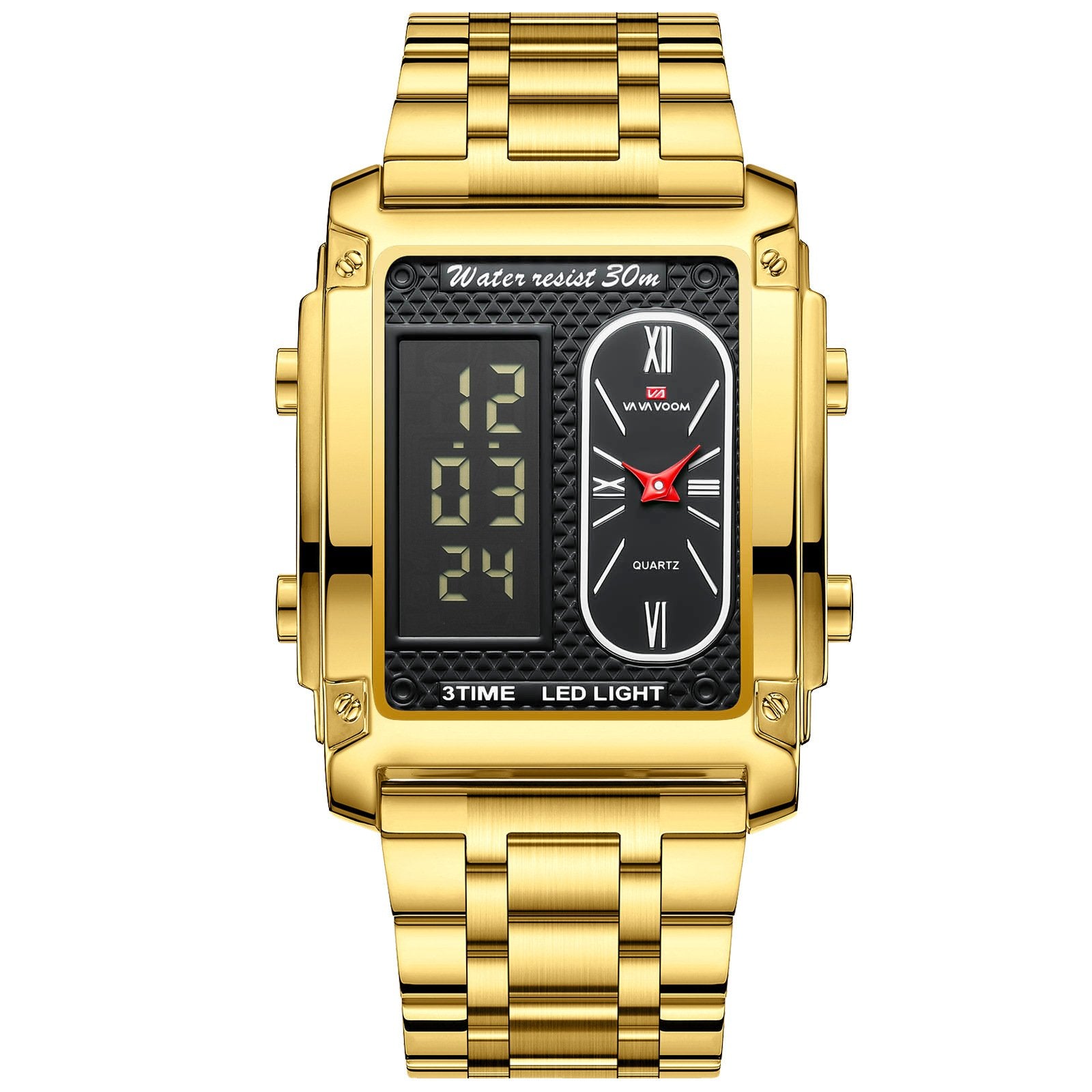 Waterproof Multi-Function Square Digital WatchWaterproof Multi-Function Square Digital Watch