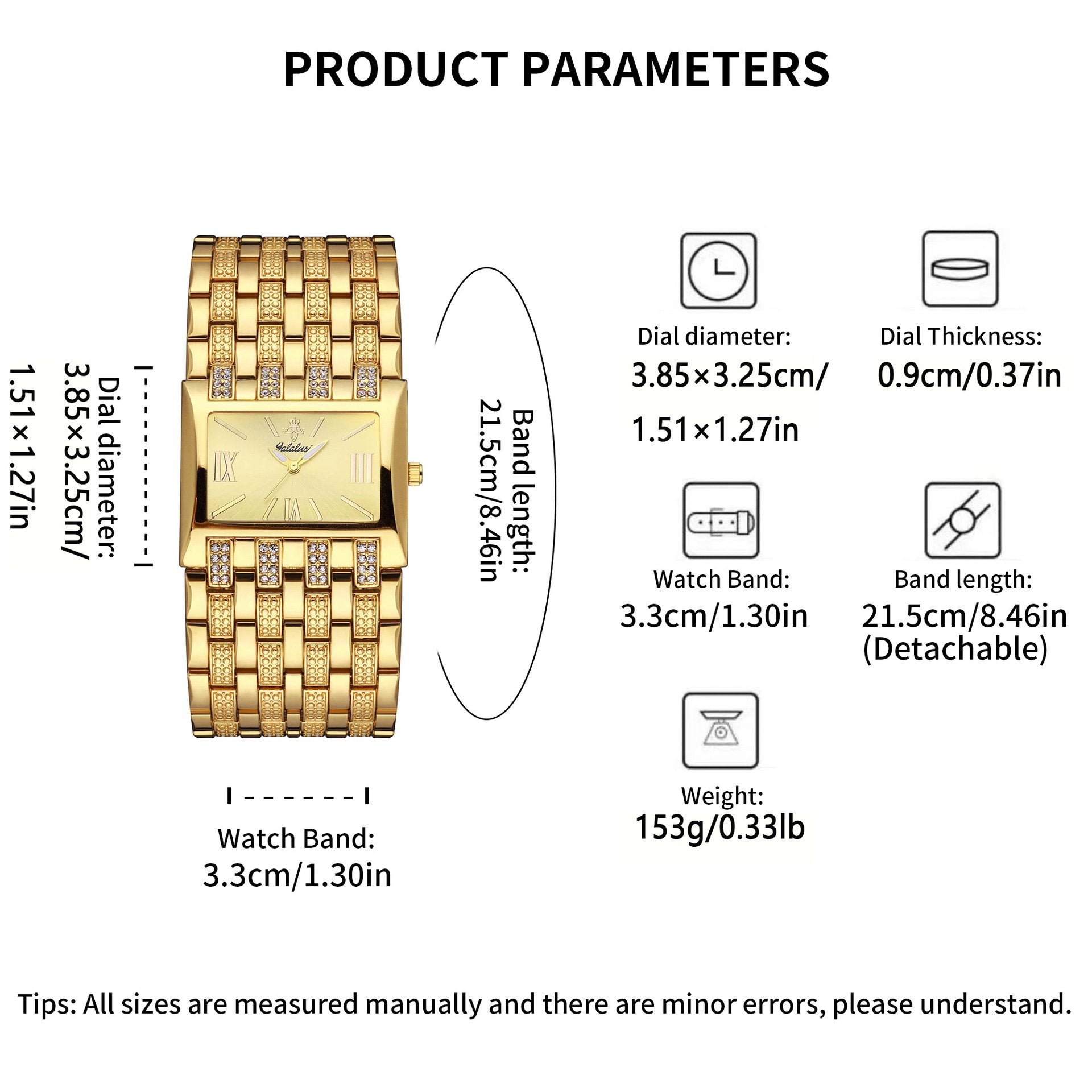 Luxury Diamond-Set Women's Watch with a Square Dial