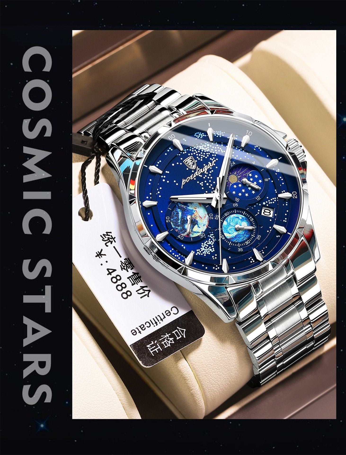 Starry Night Luminous Multifunctional Men's Quartz Watch