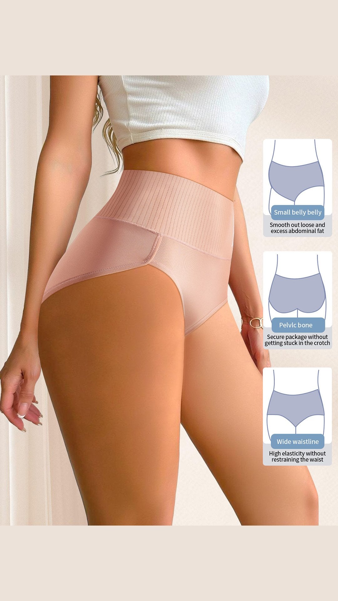 🌸 THE HIGH-WAIST SCULPT BRIEF: TUMMY CONTROL, HIGH ELASTICITY, BREATHABLE — YOUR NEW CONFIDENCE ESSENTIAL 🌸