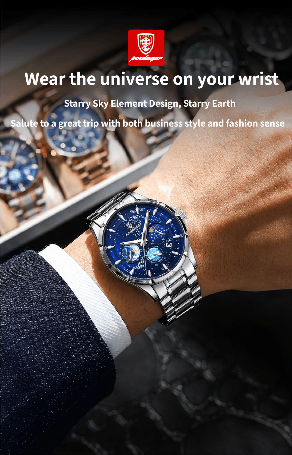 Starry Night Luminous Multifunctional Men's Quartz Watch