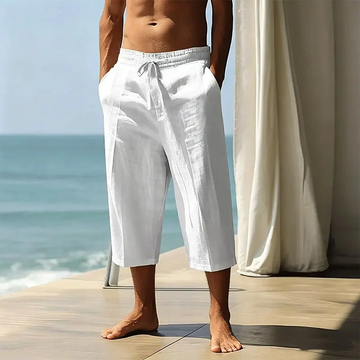 Men’s Breathable Tencel Trousers – Relaxed Fit, Mid-Length, Soft Drape, Ideal for Summer Casual---Buy 2 Get Extra 20% Off & Free Shipping!