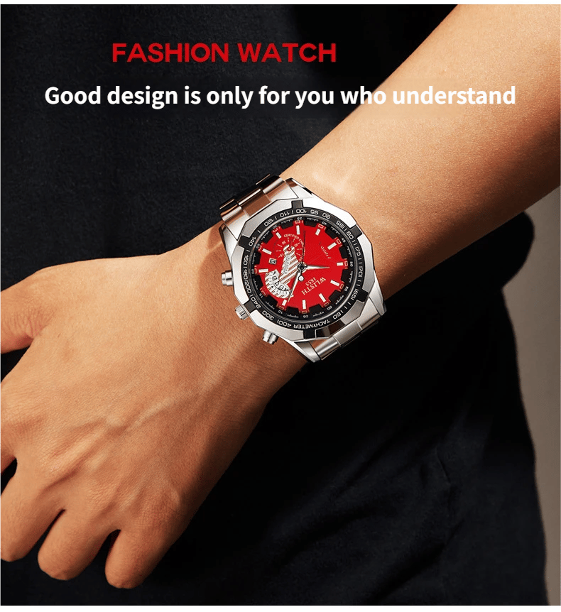 Waterproof luminous men's watch with calendar