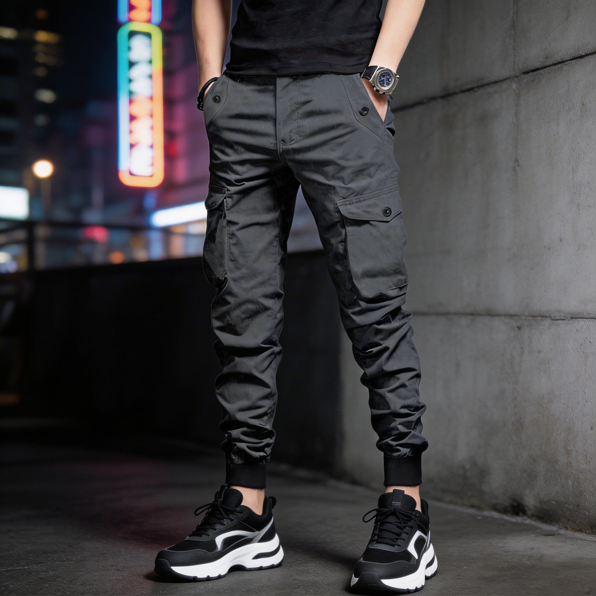 Men's Multi-Pocket Cargo Joggers-Durable, Breathable, and Ready for Any Adventure