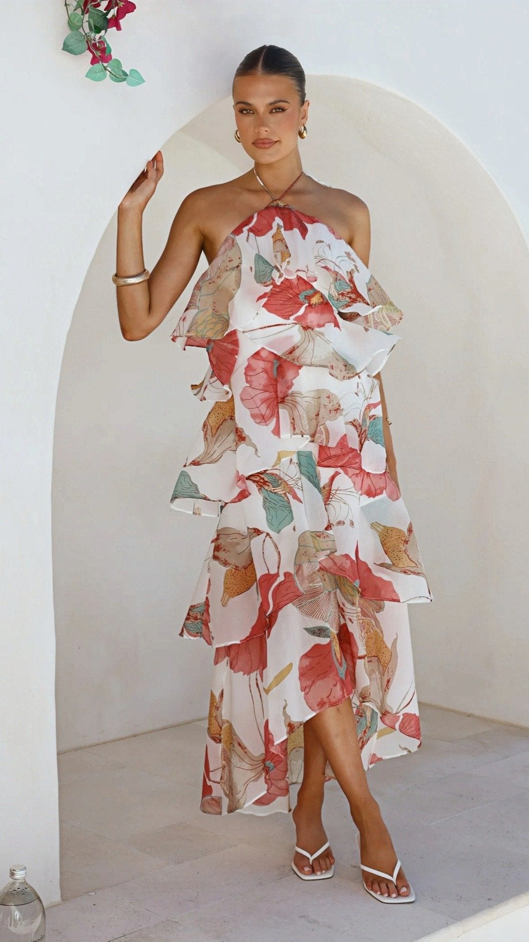 🌸 THE HALTER TIERED MAXI: CHIFFON, RUFFLES, A-LINE – YOUR DREAM WEDDING GUEST DRESS 🌸