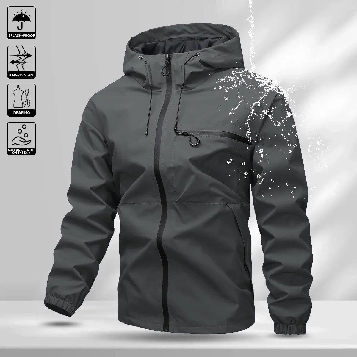 🔥Limited 50% Off🔥Men's All-Round Hooded Jacket - Waterproof, Wind-Resistant Work & Casual Wear