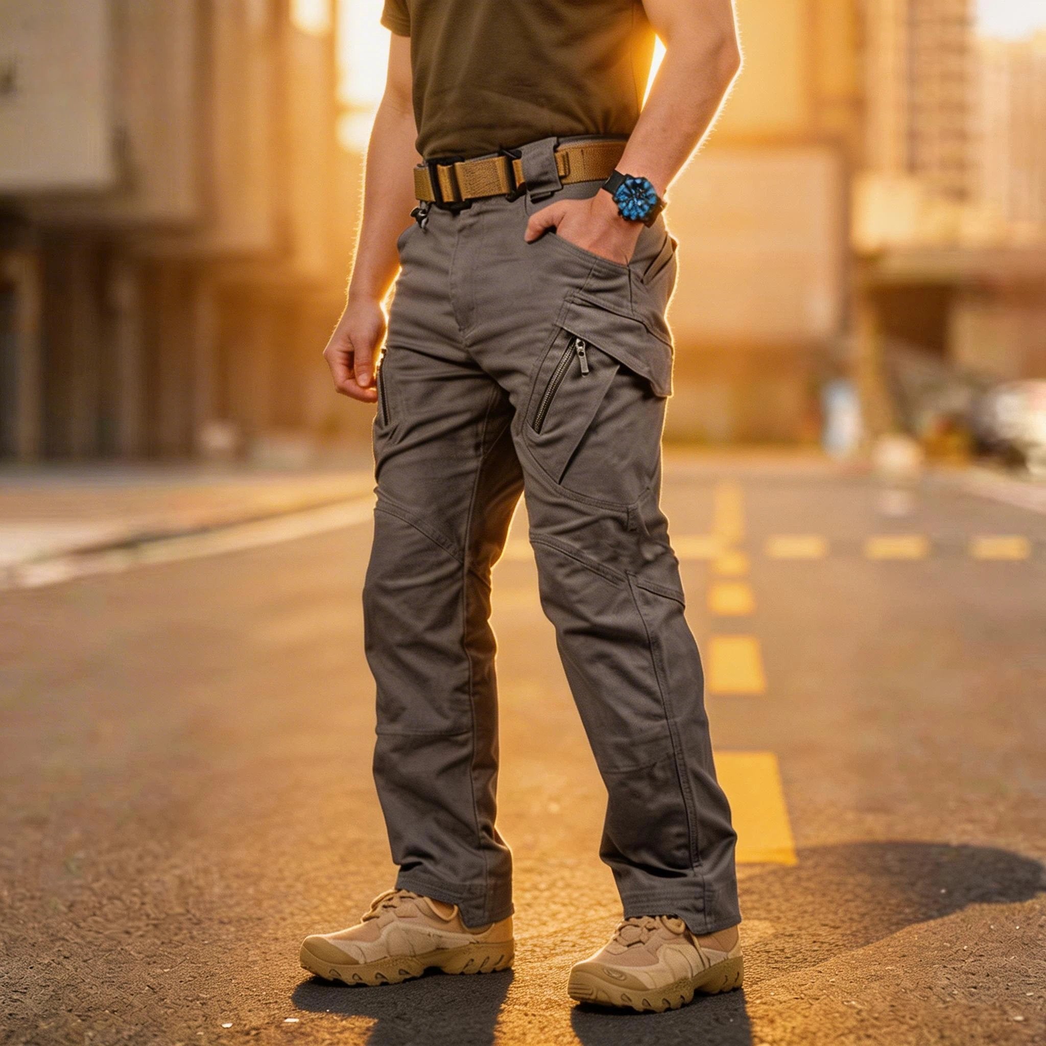 Men's Work Cargo Pants - Breathable, Quick-Dry & Water-Resistant Fabric