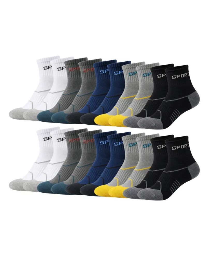 Men's 15-Pair Breathable Mesh Ankle Socks – Lightweight, Colorful, Comfortable Fit for Hiking & Fitness --- 15 Pairs for Just £18.98 & Free shipping!