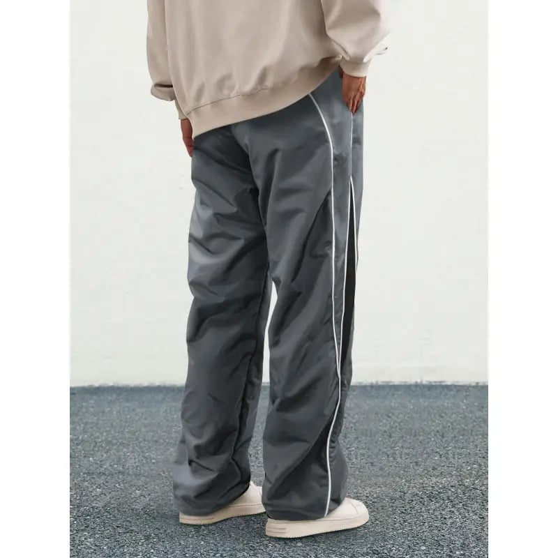 Men's Printed Drawstring Pants: Lightweight Baggy Straight Leg Trousers for Casual & Y2K Style