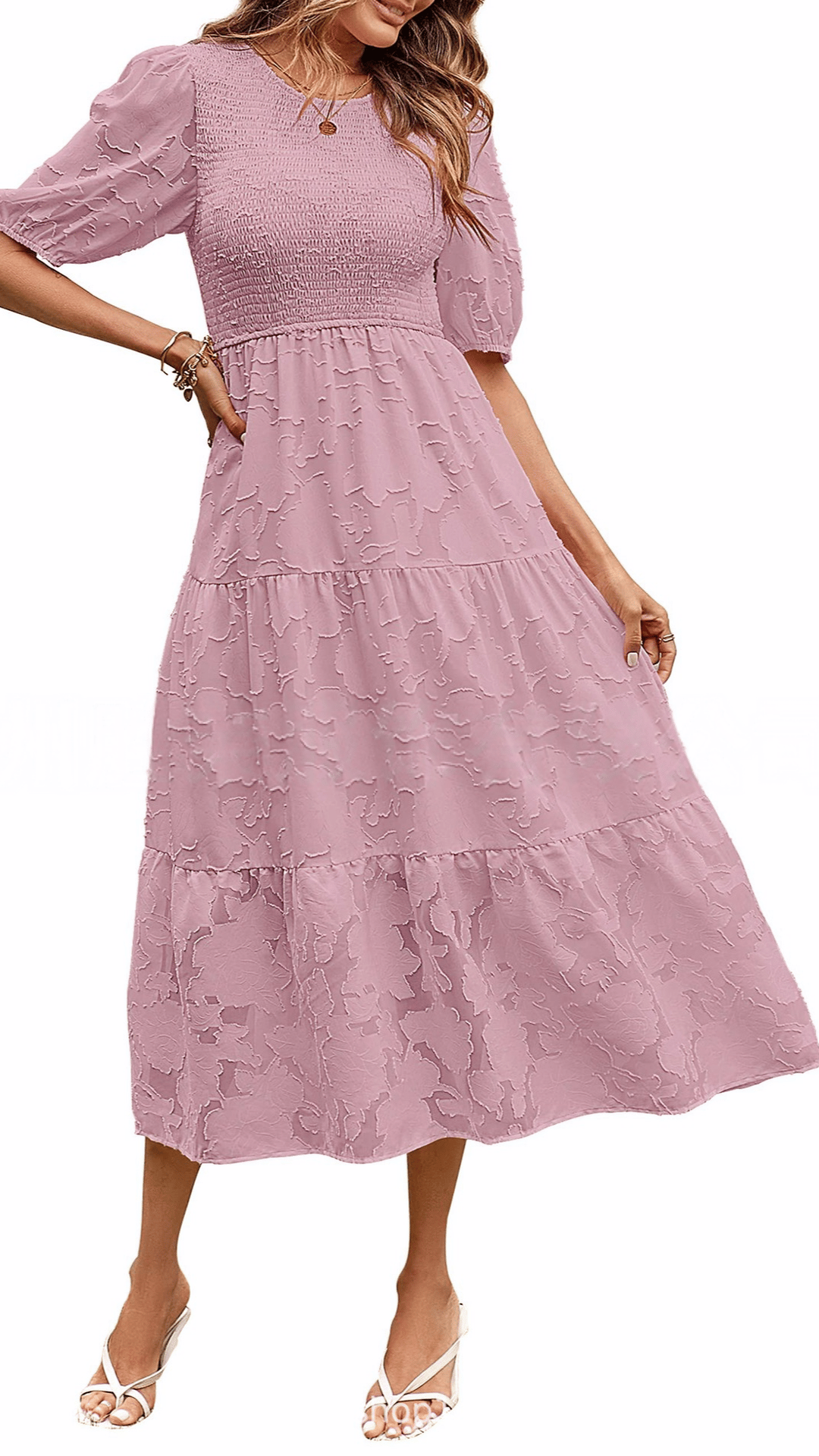 🌸 THE SMOCKED BUBBLE MAXI: PUFF SLEEVES, FLORAL LACE, TIERED DREAMS — YOUR 2026 SUMMER ROMANCE STARTS HERE 🌸