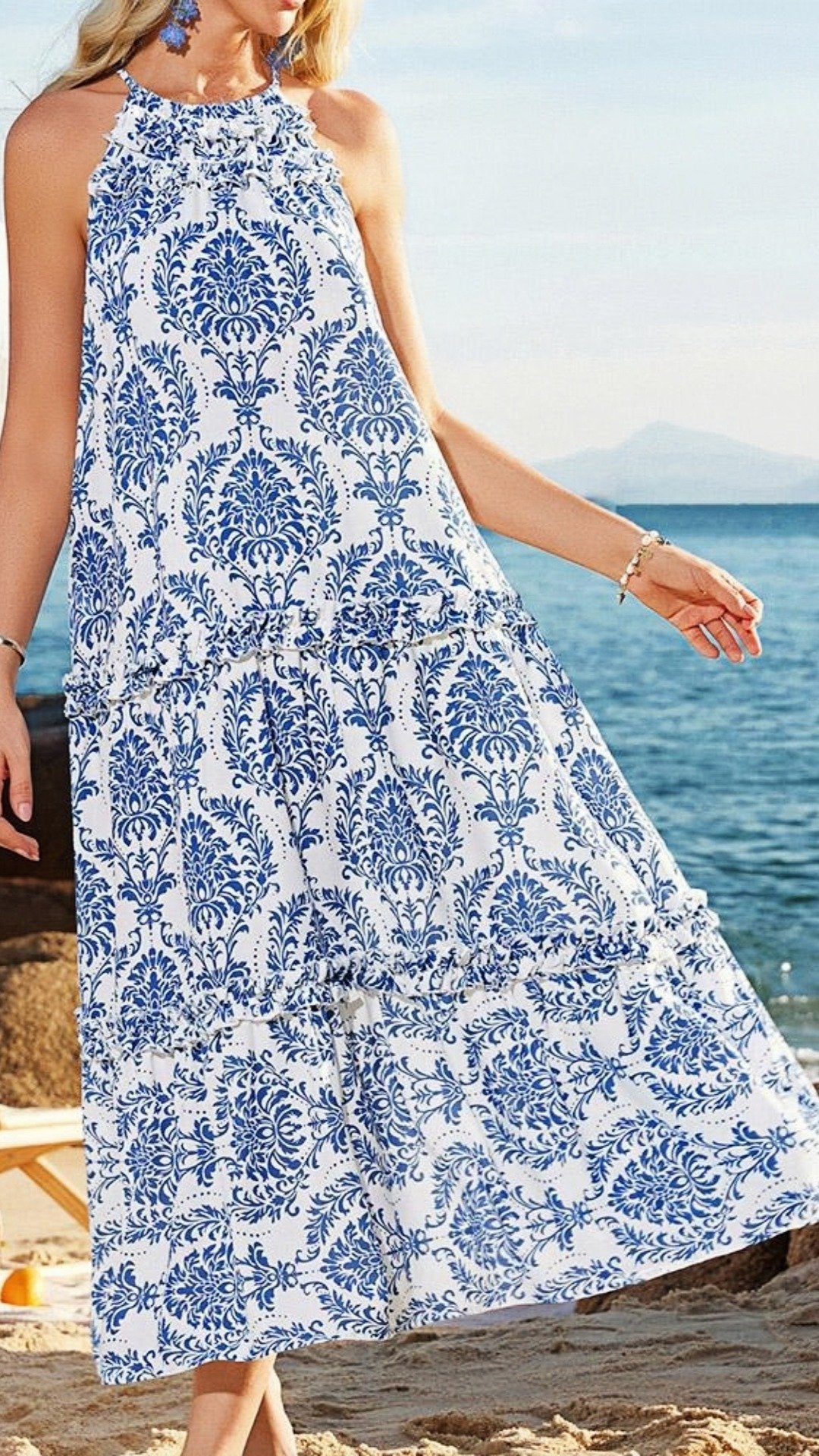 🌺 THE HALTER TIERED MAXI: FLOWY, VIBRANT, BOHEMIAN DREAMS — YOUR SUMMER STATEMENT DRESS 🌺