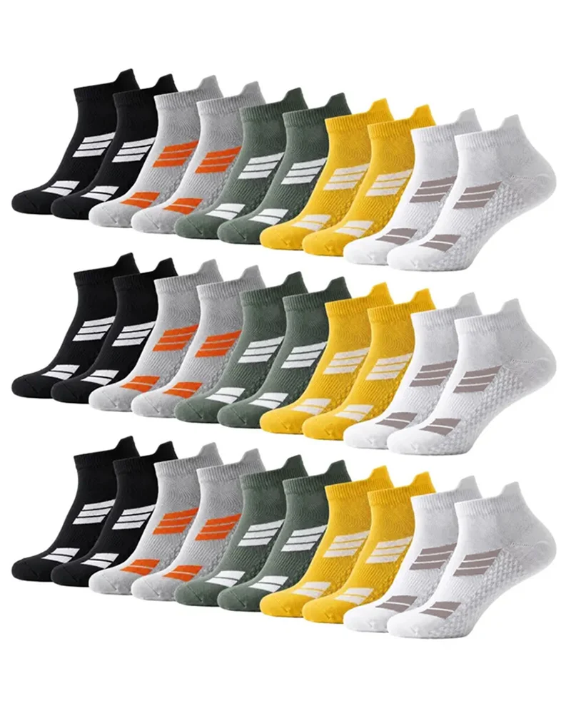 Men's 15-Pair Breathable Mesh Ankle Socks – Lightweight, Colorful, Comfortable Fit for Hiking & Fitness --- 15 Pairs for Just £18.98 & Free shipping!