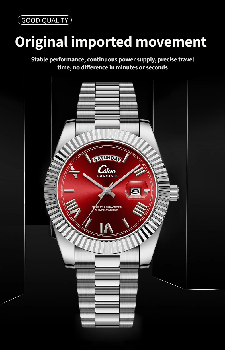 Men's business watch with Arabic numeral markers