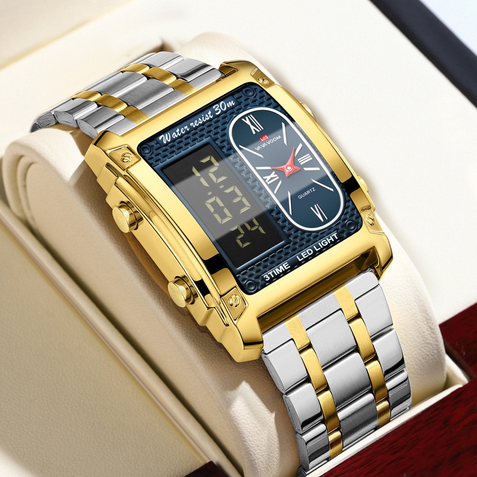 Waterproof Multi-Function Square Digital WatchWaterproof Multi-Function Square Digital Watch