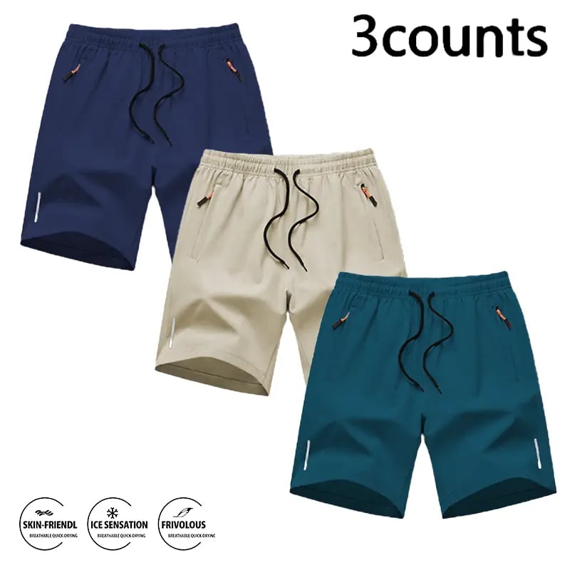 Men's Relaxed Fit Cargo Shorts with Zipper Pockets - Breathable Summer Casual Shorts for Everyday & Vacation