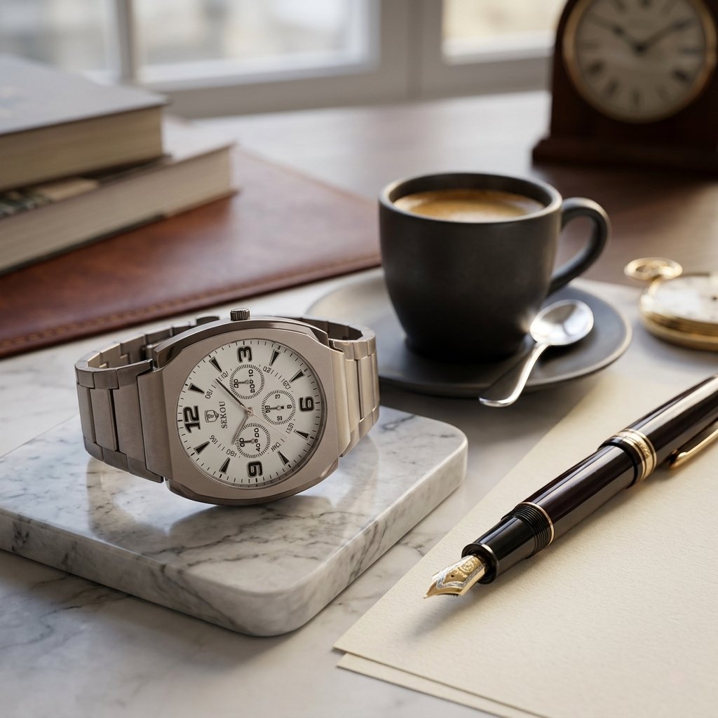 Alloy-Case Quartz Watch