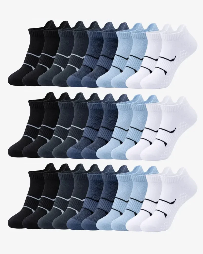 Men's 15-Pair Breathable Mesh Ankle Socks – Lightweight, Colorful, Comfortable Fit for Hiking & Fitness --- 15 Pairs for Just £18.98 & Free shipping!