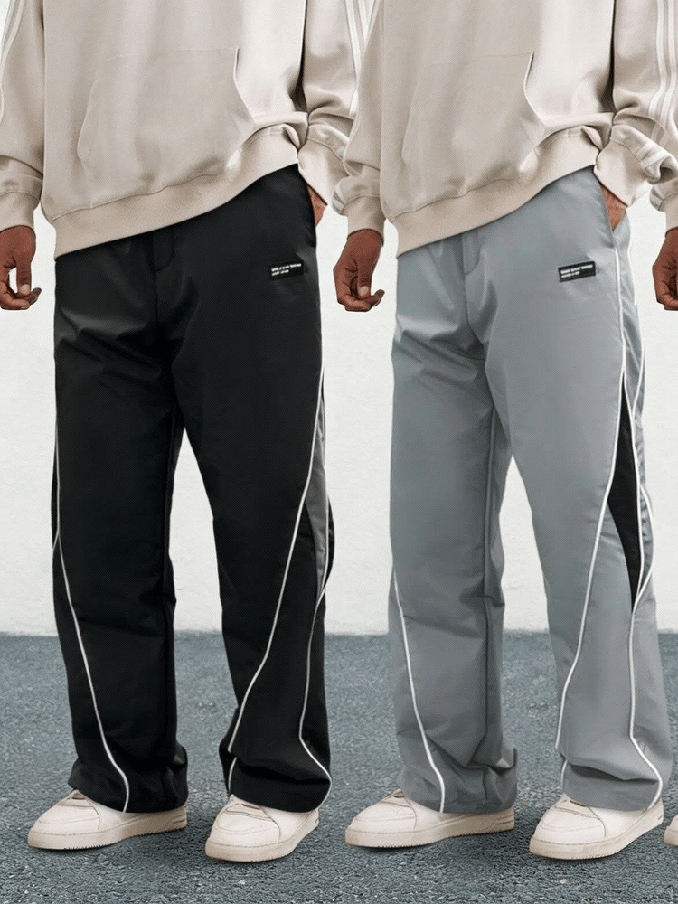 Men's Printed Drawstring Pants: Lightweight Baggy Straight Leg Trousers for Casual & Y2K Style