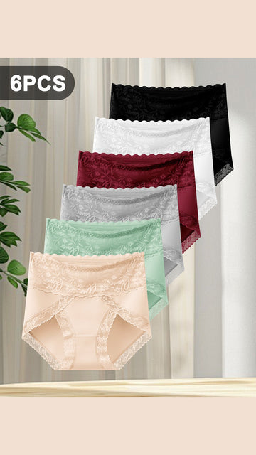 🌸 THE LACE PRINT BRIEF COLLECTION: 6/12 PAIRS, HIGH-WAISTED, SEAMLESS, EFFORTLESSLY ELEGANT 🌸