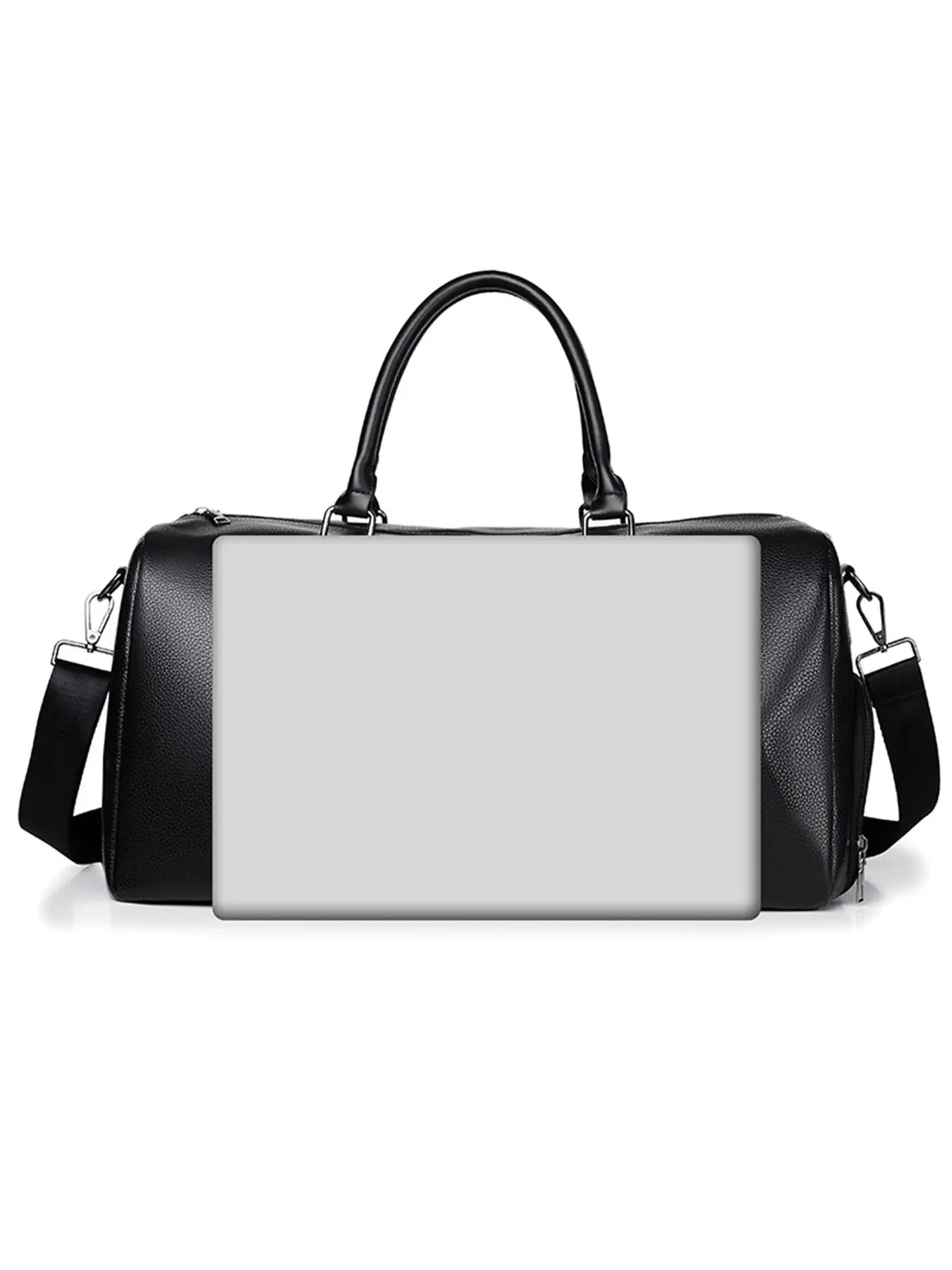 The Stealth Weekender | Premium Minimalist Travel Handbag: Structured Large Capacity Crossbody for Executive Travel
