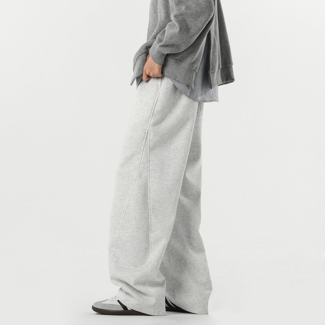 The Apex Patchwork Trouser: High-Street Curved Design & Wide-Leg Silhouette
