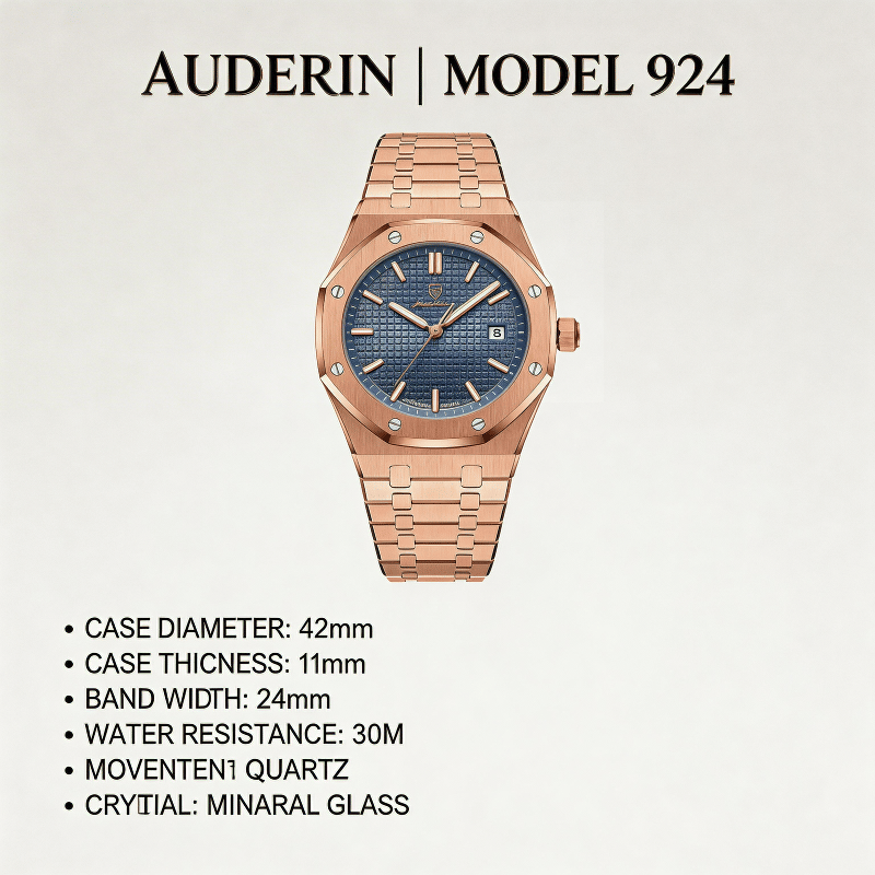 Swiss Brand Men's Water-Resistant Luminous Quartz Watch