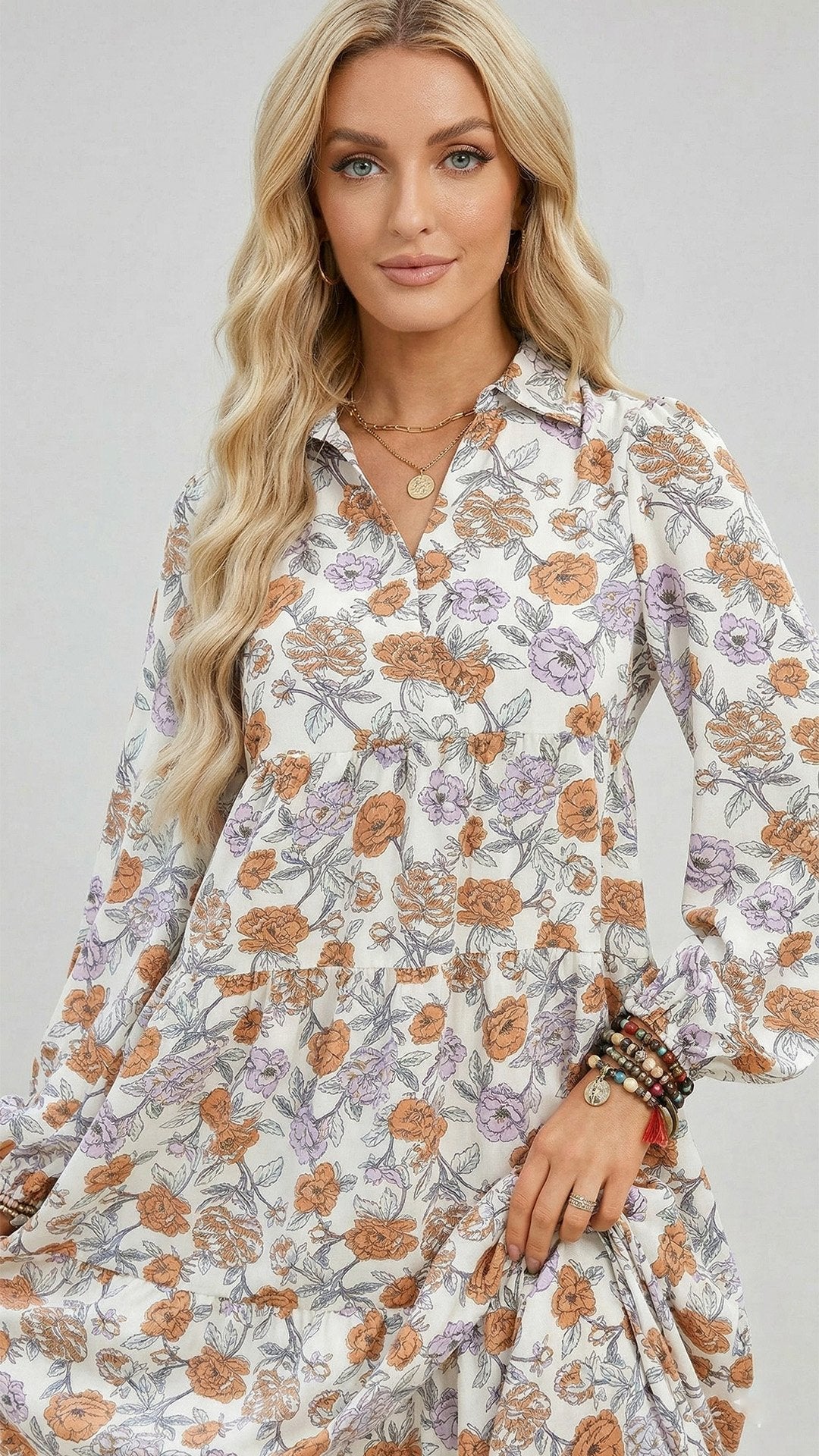 🌸 THE BOHO LANTERN DRESS: V-NECK, PUFF SLEEVES, A-LINE SWING — YOUR SUMMER SOULMATE 🌸