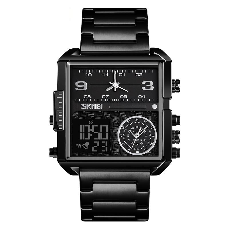 Men's square watch with luminous function