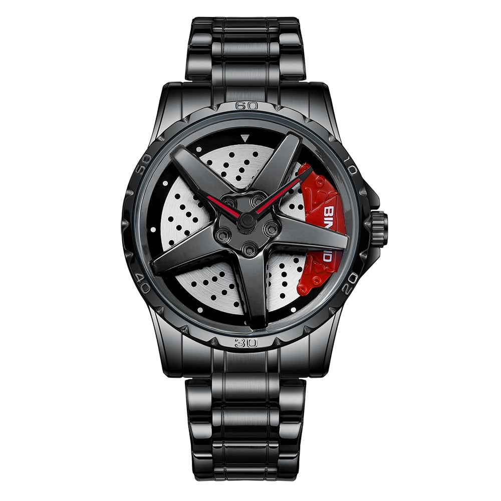 Men's Racing Steering Wheel Watch Water-resistant with luminous hands Adjustable strap