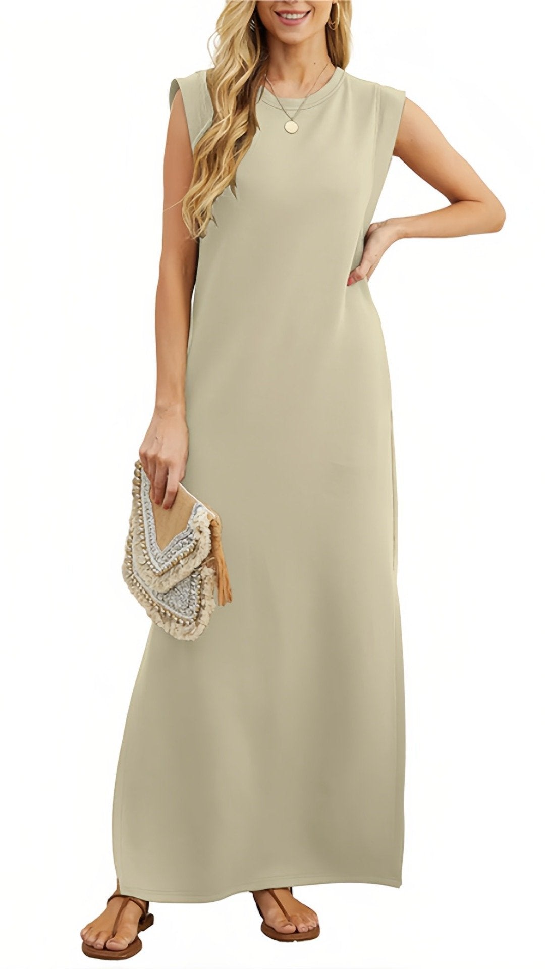 🌞 THE NO-WRINKLE VACATION MAXI: POCKETS, SIDE SPLIT, ARMS THAT LOOK AMAZING — YOUR SUMMER HOLIDAY HERO 🌞