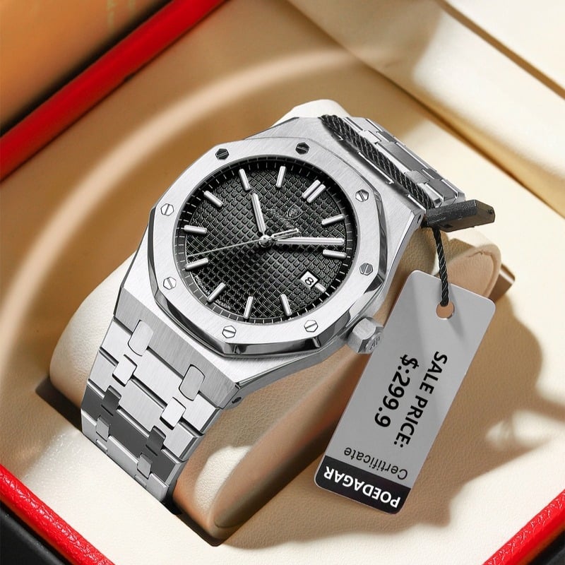 Swiss Brand Men's Water-Resistant Luminous Quartz Watch