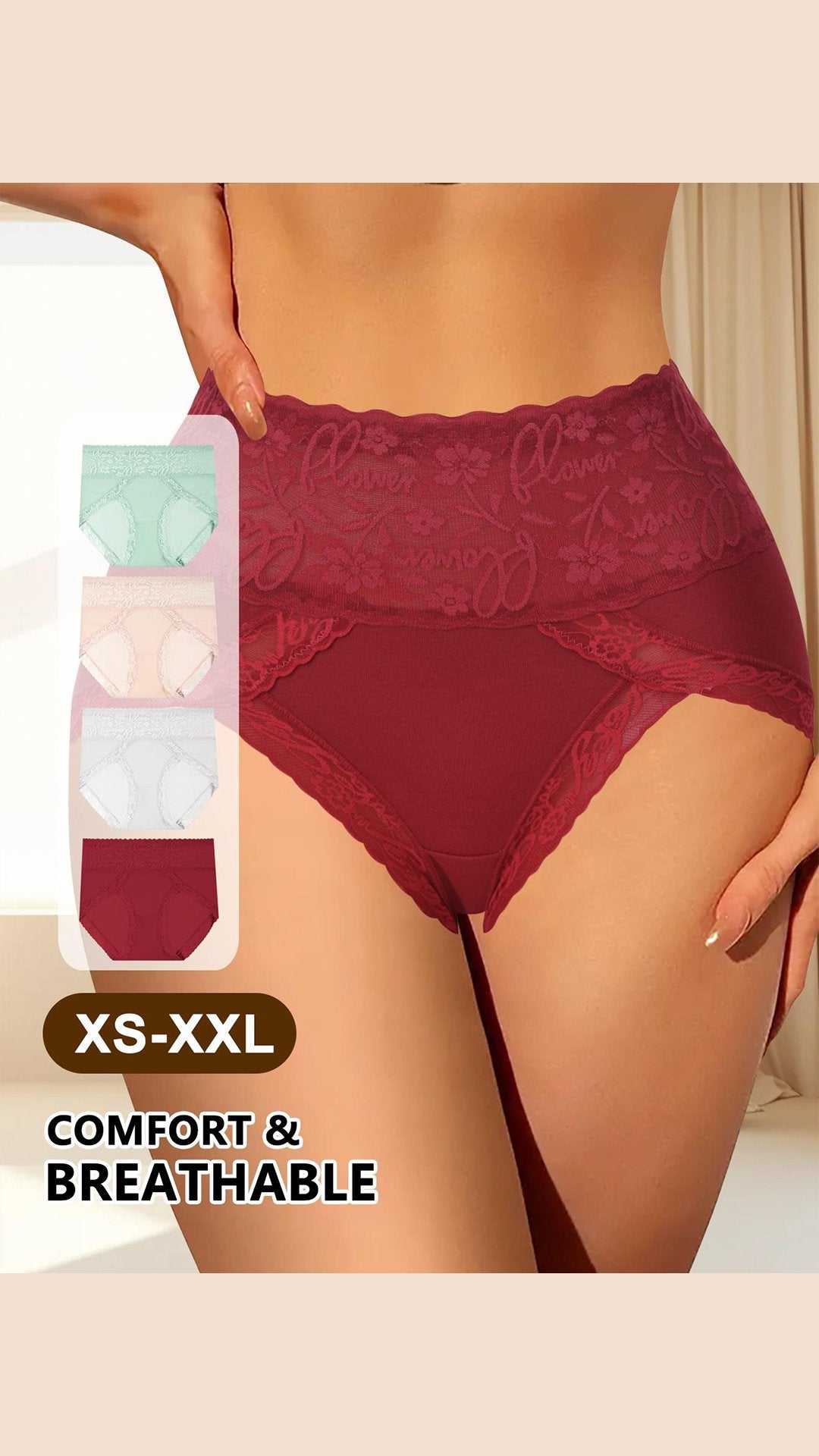 🌸 THE LACE PRINT BRIEF COLLECTION: 6/12 PAIRS, HIGH-WAISTED, SEAMLESS, EFFORTLESSLY ELEGANT 🌸