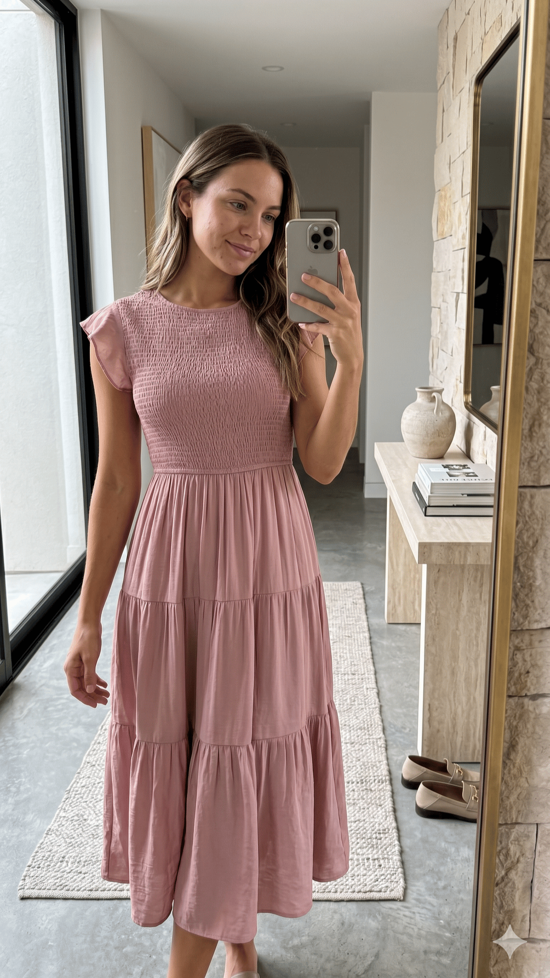 🌸 THE COTTAGECORE SMOCKED MIDI: FLUTTER SLEEVES, TIERED SKIRT, HIGH WAIST — YOUR SWEETEST SUMMER ESSENTIAL 🌸