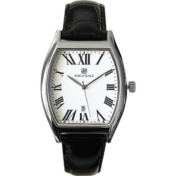 Waterproof leather strap barrel-shaped watch