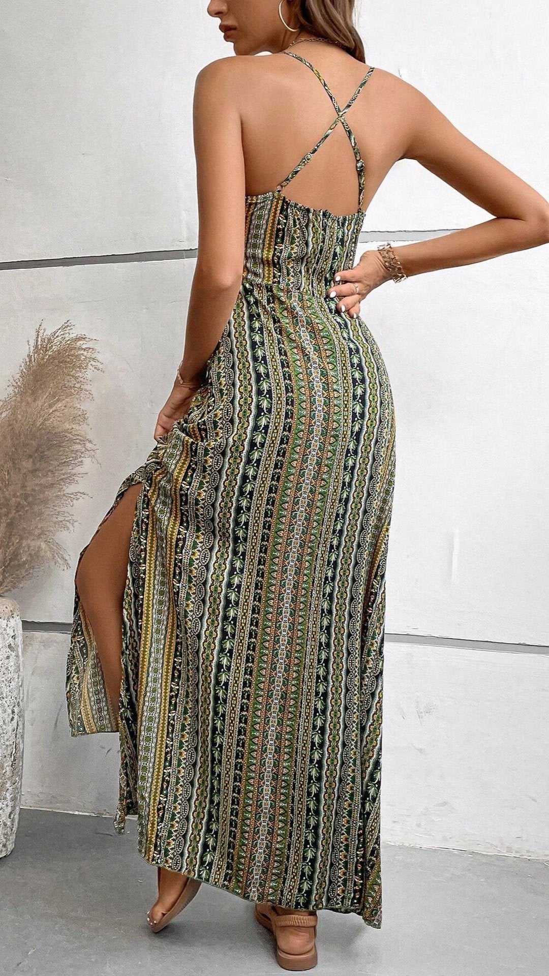 🌊 THE CRISSCROSS BACK STRIPE DRESS: CLASSIC FRONT, WILD BACK, SEASONLESS BOHO 🌊