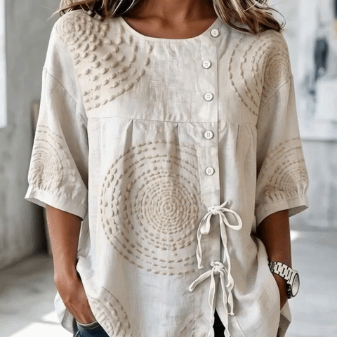 🌸 THE BOHO TIE-SIDE TOP: RELAXED FIT, ADJUSTABLE WAIST, VINTAGE SOUL — YOUR NEW WARDROBE CHAMELEON 🌸