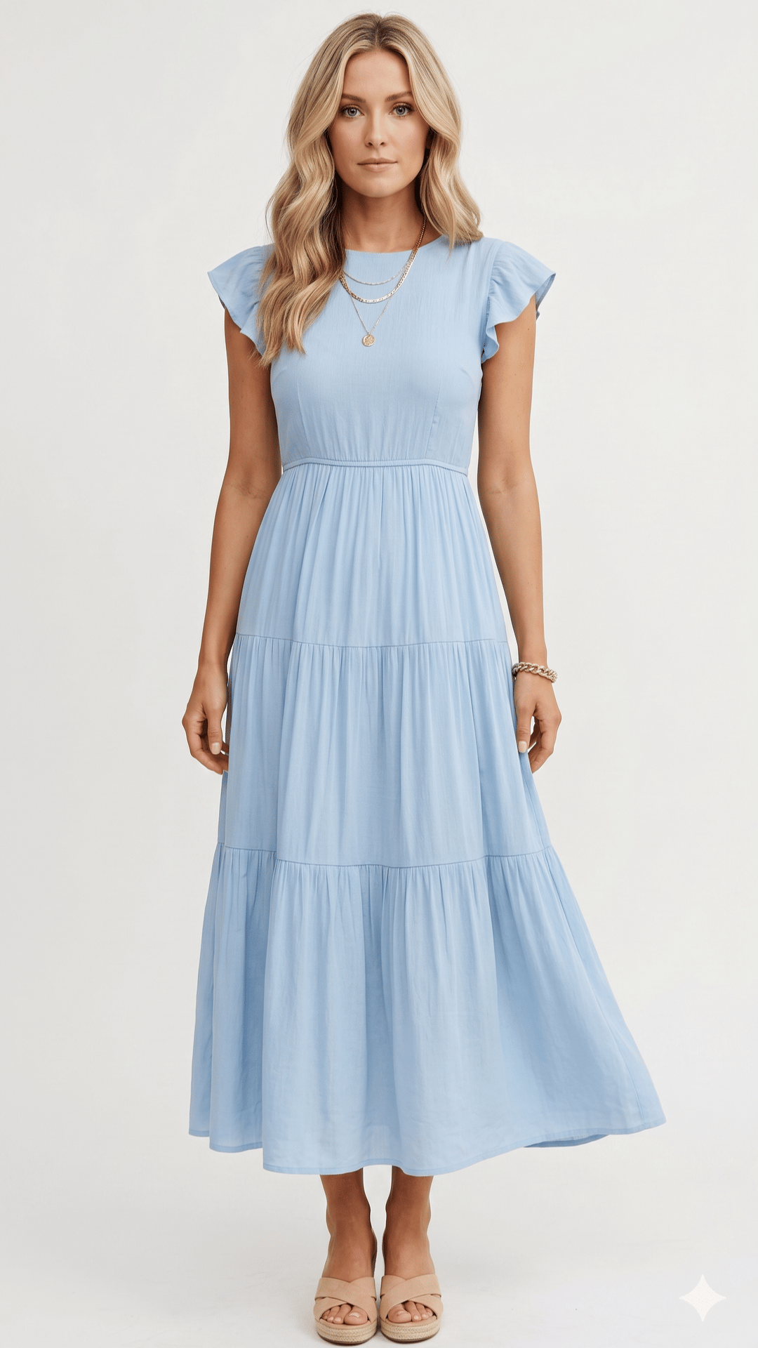 🌸 THE COTTAGECORE SMOCKED MIDI: FLUTTER SLEEVES, TIERED SKIRT, HIGH WAIST — YOUR SWEETEST SUMMER ESSENTIAL 🌸