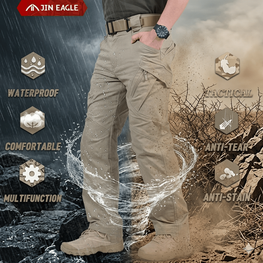 Men's Work Cargo Pants - Breathable, Quick-Dry & Water-Resistant Fabric
