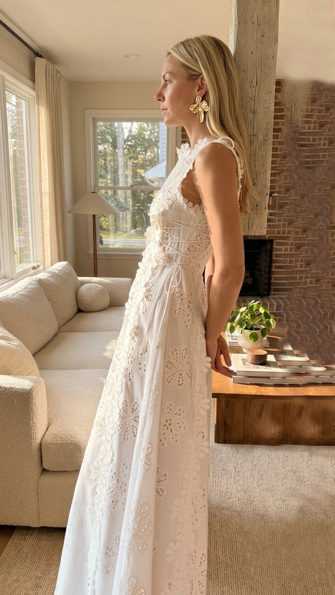 🤍 THE LACE BLOOM MAXI: ADJUSTABLE STRAPS, CROSS-BACK TIES, A-LINE DREAM — YOUR MOST ROMANTIC DRESS FOR EVERY SUN-DRENCHED MOMENT 🤍