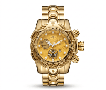 Men's Watch: Large-Dial Steel-Strap Sports Watch