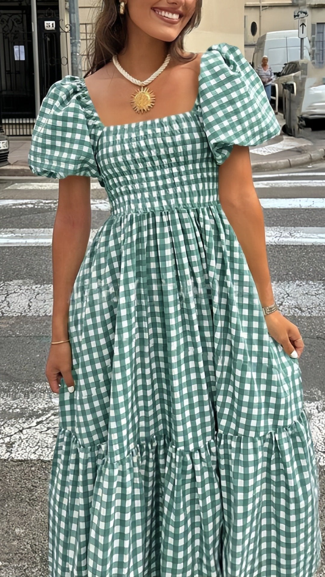 ✨THE FRENCHY SQUARE DRESS: PLAID, RUFFLED HEM, ELASTIC CUFF SLEEVES — YOUR NEW FAVOURITE FOR LEISURE & DATES✨