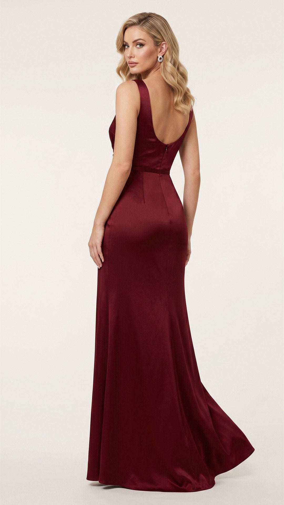 🌙 THE SATIN SLIP GOWN: COWL NECK, SIDE RUCHING, OPEN BACK – YOUR MOST ELEGANT ENTRANCE 🌙