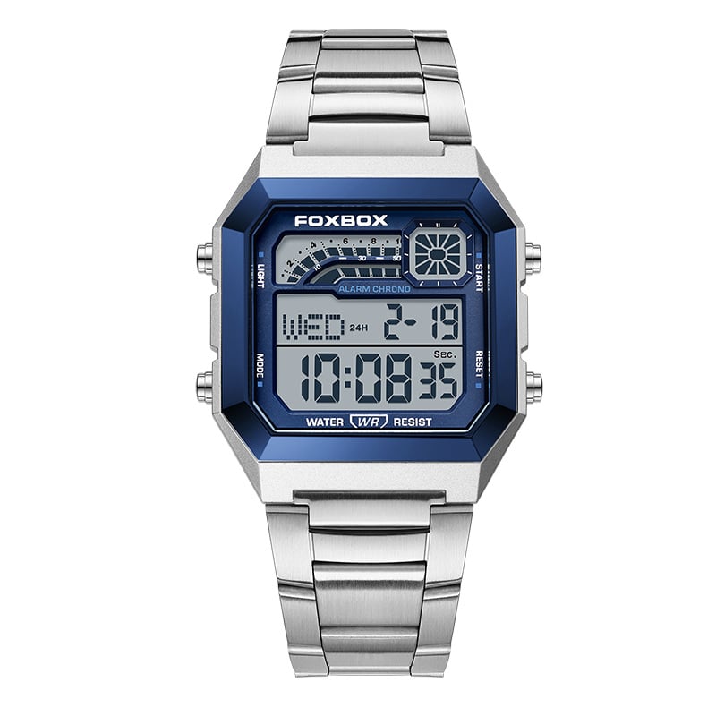 Square waterproof electronic watch for men and women