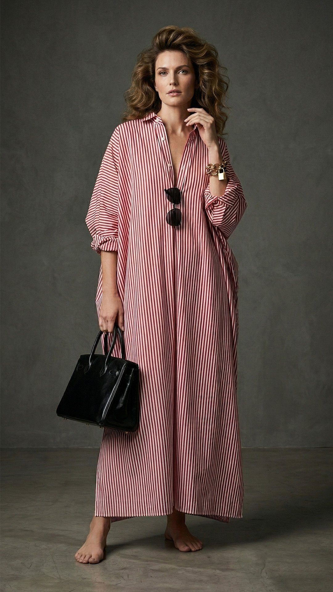 🌊 THE BATWING STRIPE MAXI: LOOSE, COTTON-SOFT — YOUR NEW FAVOURITE BEACH TO BRUNCH DRESS 🌊