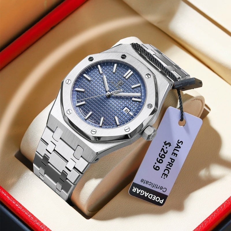 Swiss Brand Men's Water-Resistant Luminous Quartz Watch